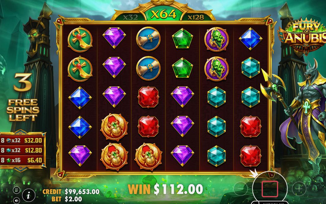 Free Spins-läget, där själva bonusrundan spelas